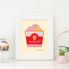 Cute Art — Sweet Angel Bird Ice Cream Party Printable Wall Art Poster, Home Decor, Unique Gift