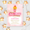 Pink and Gold Baby Shower Invitations, 5×7″ Baby Shower Invitation – Sweet Angel Bird ® Pink and Gold Watercolor Strokes Printable Baby Shower Invitations