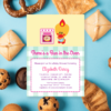 Baby Shower Party Invitations, 5x7" Baby Shower Invitation – Sweet Angel Bird ® Bun in the Oven Printable Baby Shower Invitations