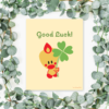 St Patrick’s Day Decorations Sweet Angel Bird ® Good Luck Wishes Four-Leaf Clover Wall Art Print, Poster