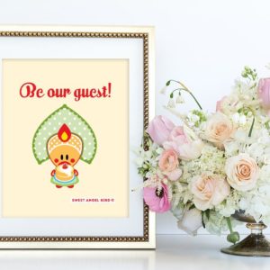 Cute Print, wall art, printable wall art, art print, home decor, nursery art, Sweet Angel Bird, unique gift, bird print, folk art, 810112