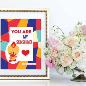 You Are My Sunshine, wall art, printable wall art, art print, home decor, nursery art, Sweet Angel Bird, unique gift, bird print, 810117