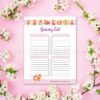 Printable Meal Planner Template Bundle – Sweet Angel Bird ® Coffee and Donuts Cute Planner, Kawaii Planner with Printable Grocery List, Printable Recipe Planner, Printable Notes