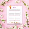 Printable Meal Planner Template Bundle – Sweet Angel Bird ® Coffee and Donuts Cute Planner, Kawaii Planner with Printable Grocery List, Printable Recipe Planner, Printable Notes